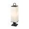 Z-Lite Sana 3 Light Outdoor Pier Mounted Fixture, Black & White Opal 593PHBR-533PM-BK - alternate 3